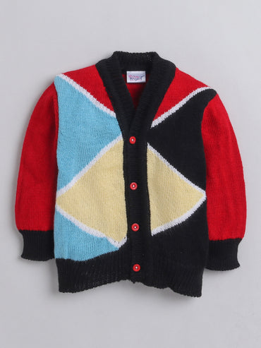Color block cardigan for baby boy and baby girl