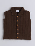 Sleeveless Sweater Rust Color for baby boy and Baby Girl