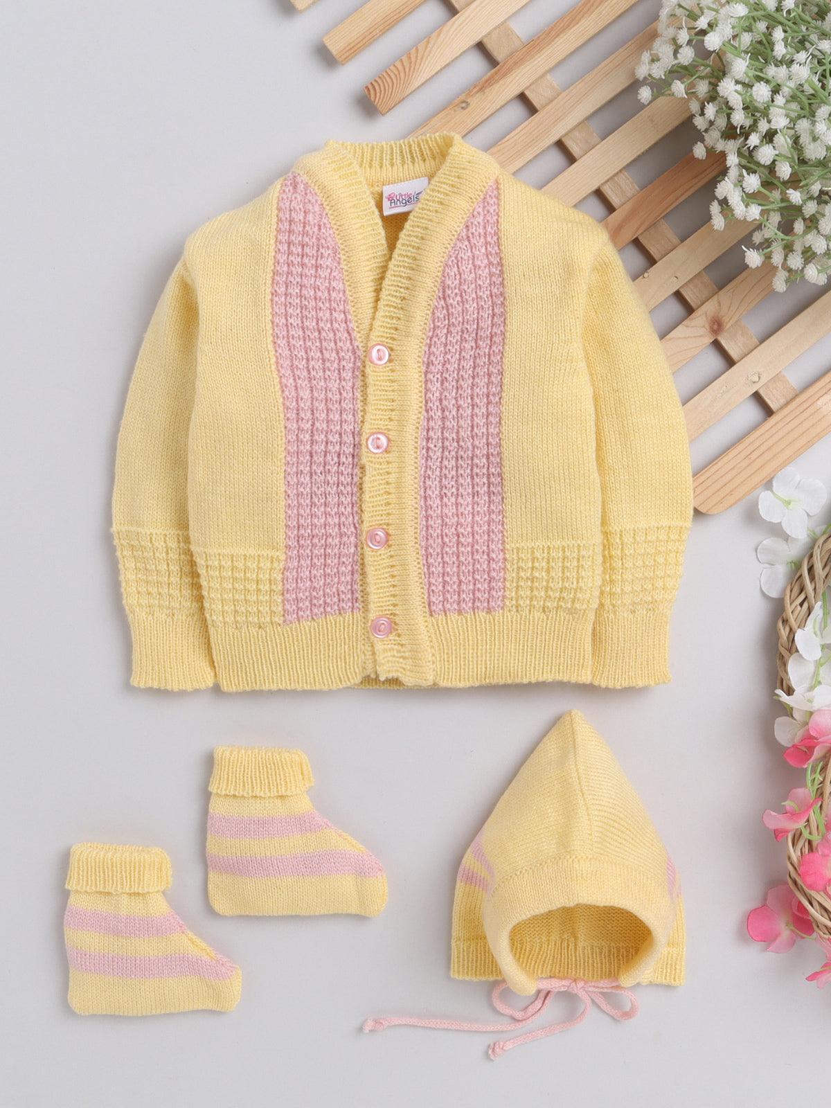 Yellow hot sale sweater set