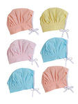 Pack Of 6 Hosiery Cotton Solid Color Cap
