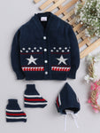 3pcs Star Knited Sweater Set for Baby