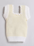 Cream Color Premium Acrylic Sleeveless Jacket for Unisex Baby