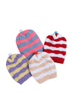 Pack of 4 Knitted Stripe Pattern round cap for babies
