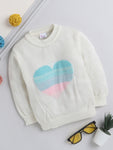 White pullover for baby boy and baby girl