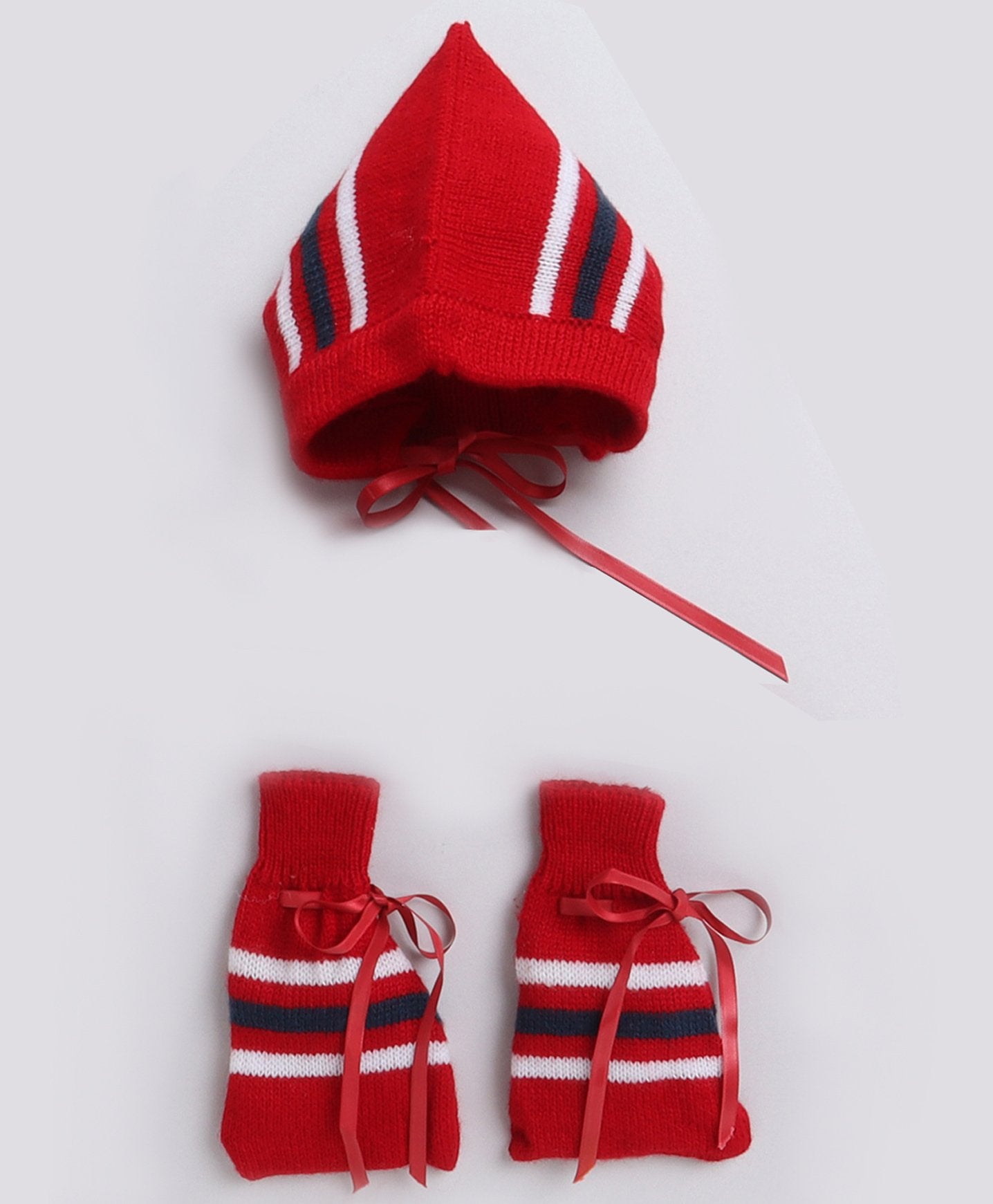 Red Color Baby Cap and Socks combo pack