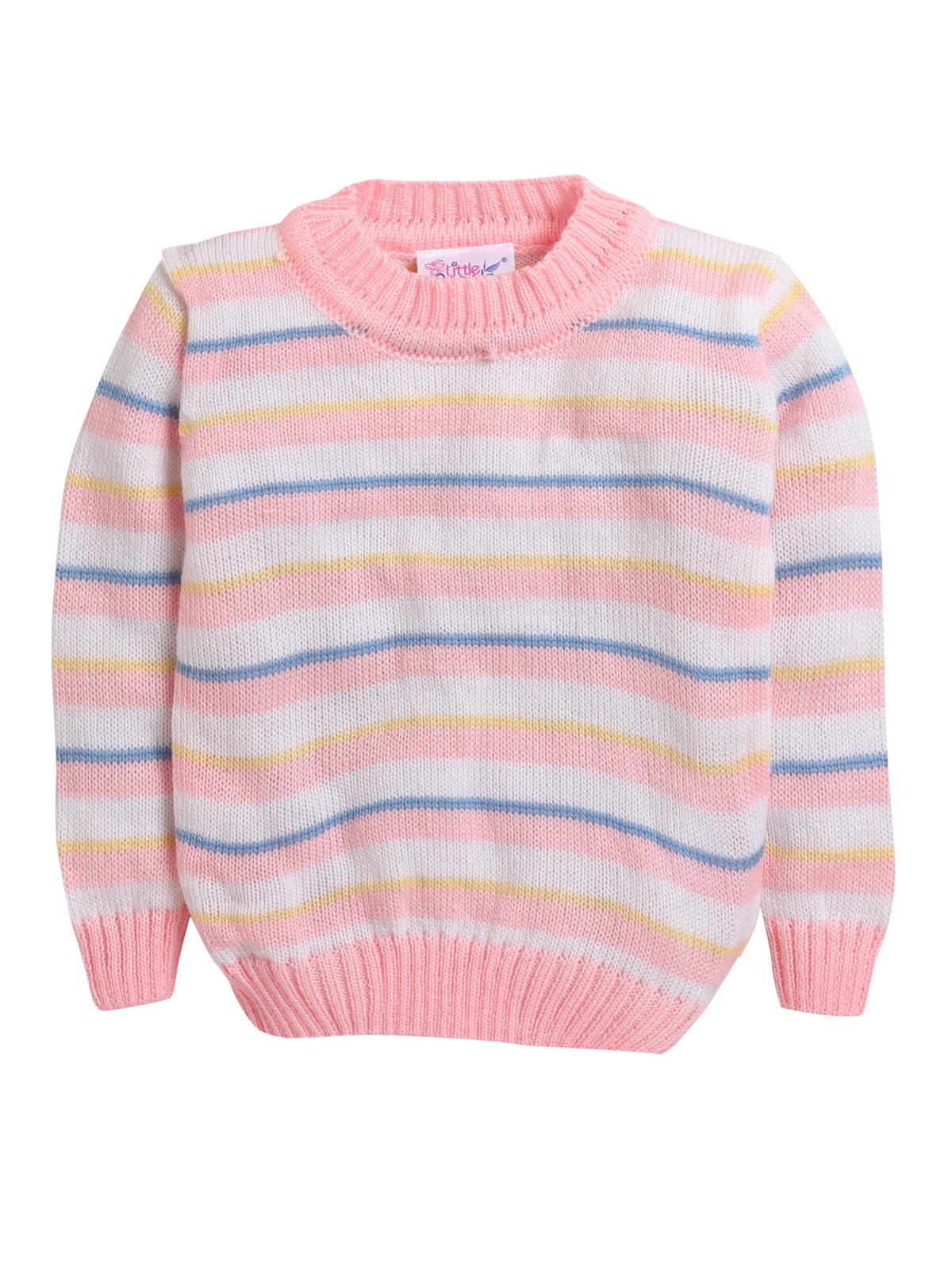 Stripe Pink Pullover Sweater For Baby