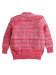 Fuchsia Color Zig -Zag crayon Pattern Sweater with Matching Cap and Socks