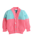 Full Sleeve Neon Pink and Green Color Sweater For Baby