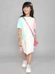 Color block T-shirt dress for girls
