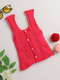 Square Neck Front Open Sleeveless Vest For baby Boy And baby Girl