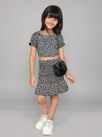 Daisy Printed Top & Skirt Sets for Girls