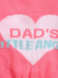 Dad's LA Pullover  Neon Pink Color Sweater for Baby
