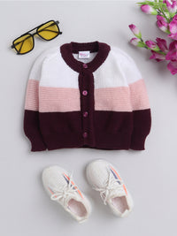 Maroon Cardigan Sweater for Baby