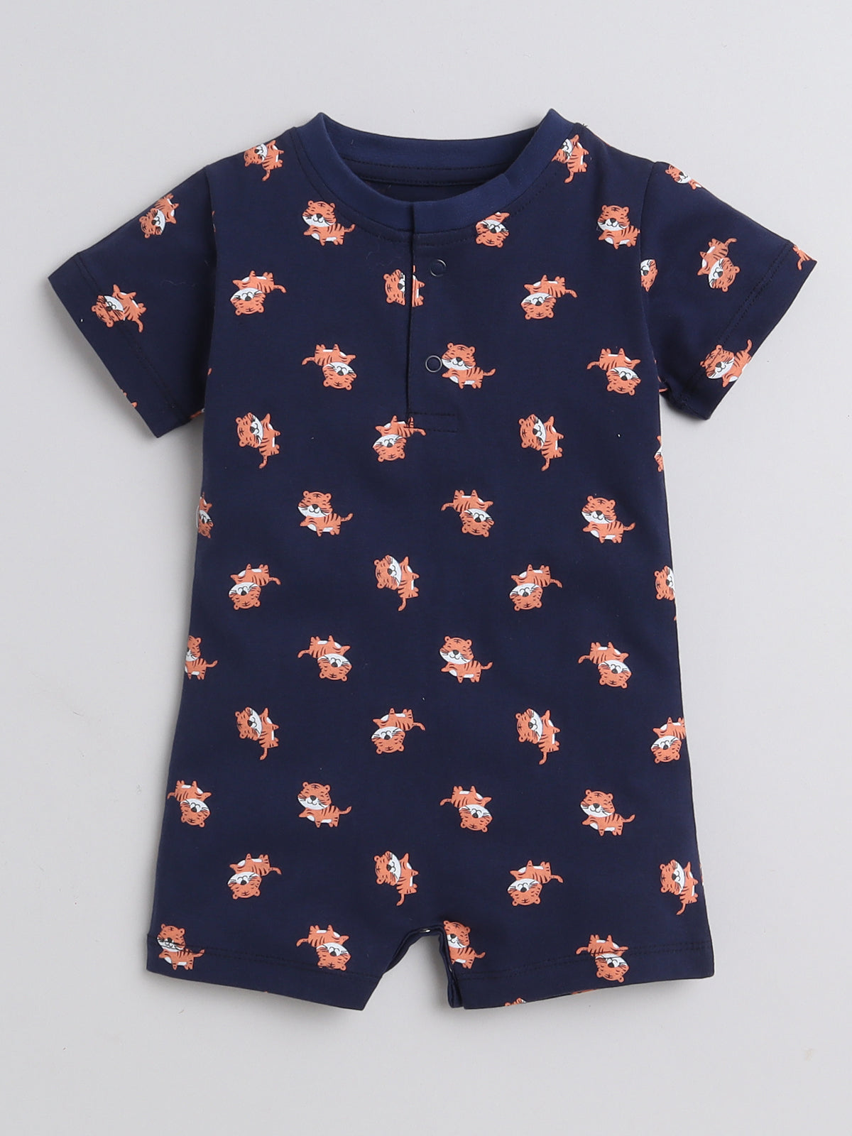Tiger Printed Unisex Pure Cotton Romper up to 2 years