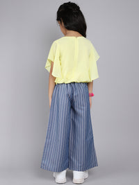 Top and Plazzo with Yellow Color for kids