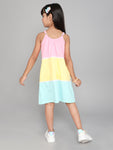 Color block Tiered dress for girls