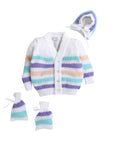 Sweater Set Violet Color stripe design for infants