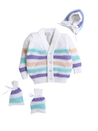 Sweater Set Violet Color stripe design for infants