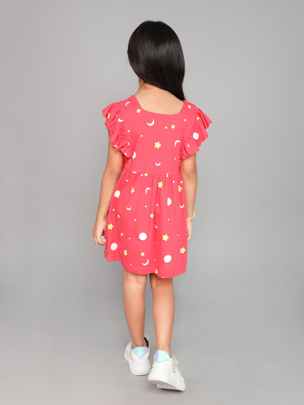 Printed A-Line dress for girls
