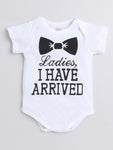Comfortable Cotton Unisex Baby Onesies - Soft and Adorable - White & Black with Quote