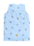 Printed Hoisery Vest with Solid Color Shorts Combo | Blue | 3 to 2 Years