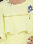 Top and Plazzo with Yellow Color for kids