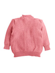 Zig-Zag Pattern Neon Pink Color Sweater for Baby Boy and Baby Girl