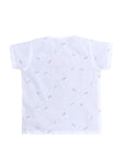 Stylish Printed Poplin Cotton Top with Shorts Combo Sets - White - 0-3 Months To 2-3 Years