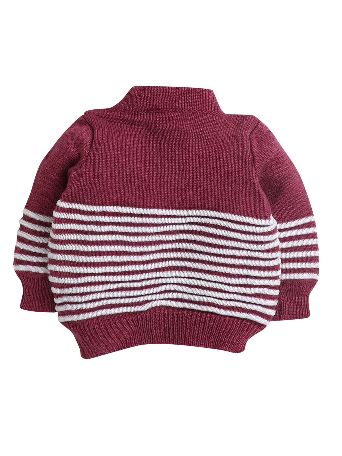 Wine and Cream Color Sweater with matching caps and socks for infants
