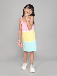 Color block Tiered dress for girls