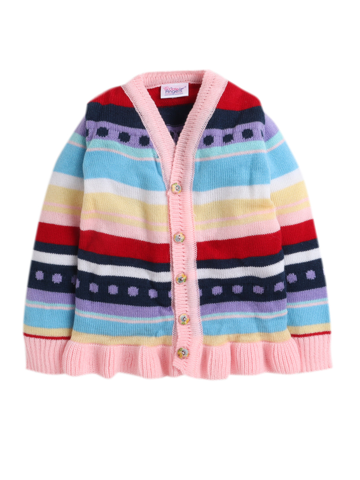 Multi Frock Cardigan pink Color for Baby
