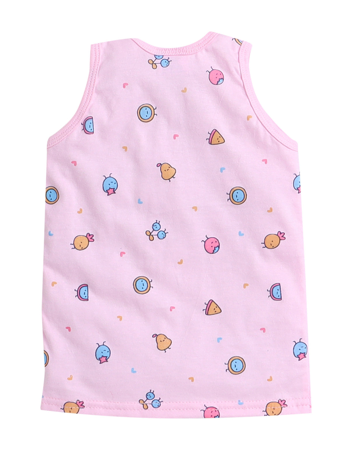 Printed Hoisery Vest with Solid Color Shorts Combo | Pink | 3 Months to 3 Years