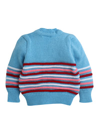 Front Open Blue Color V-neck sweater with matching caps and socks