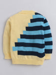 Pullover Half Stripe Yellow Color Sweater For Baby