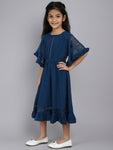 Half Sleeve Dress with Navy Blue Color for kids