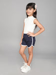 Cotton Navy  Shorts for Girls