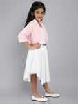 Dress With Jacket with Pink Color For Kids