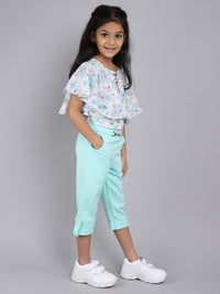 Top and Pant with Sea Green Color for Kids