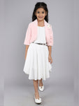 Dress With Jacket with Pink Color For Kids