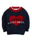 Mom's LA Navy Color Pullover Sweater for Baby