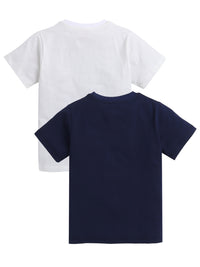 Pack of 2 Unisex Cotton T-shirts in Assorted Colors - 6 to 12 Months to 7 to 8 Years