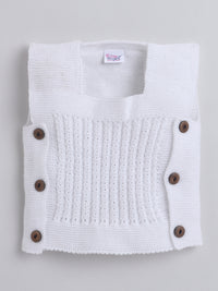 White Sleeveless  vest for baby boy and baby girl