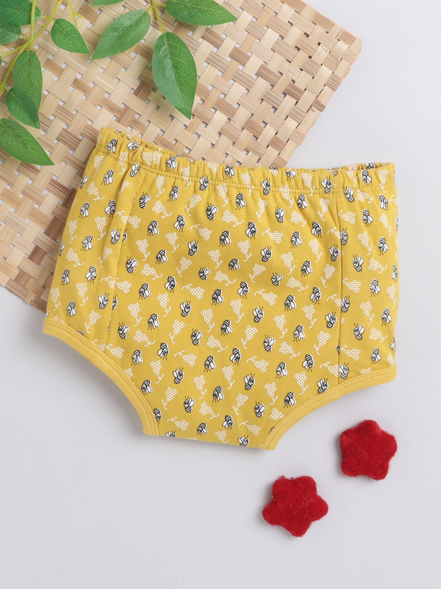 Cotton padded underwear mustard color