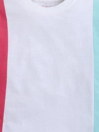 Colour block T-Shirt With Shorts For Boys