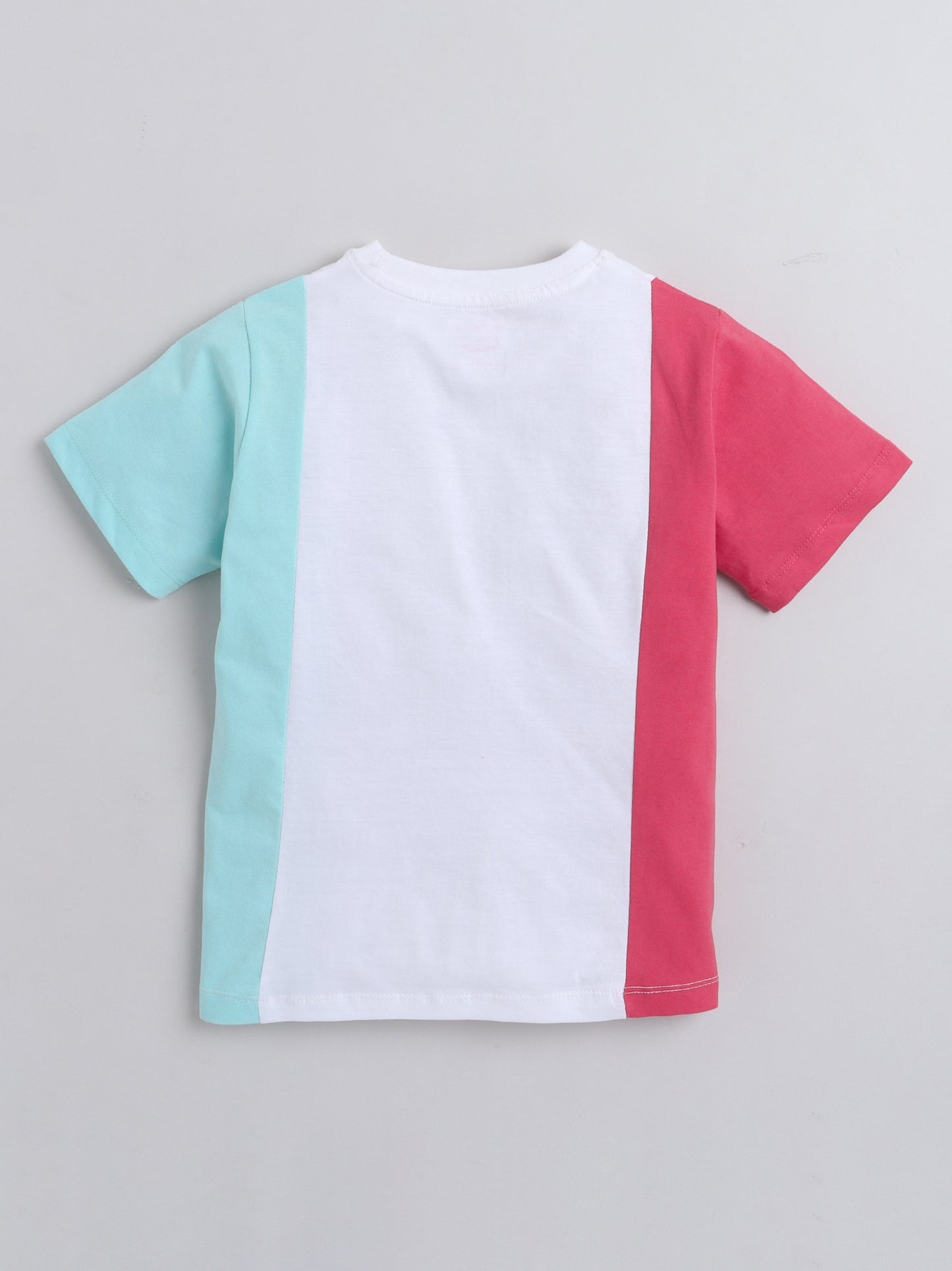 Colour block T-Shirt With Shorts For Boys