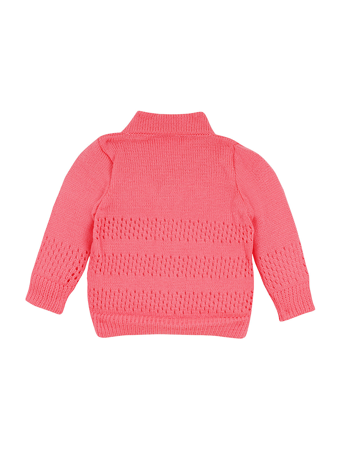 Sweater V-neck Full Sleeve Neon Pink Color with Matching Caps and Socks