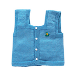 Front Open Blue Sleeveless vest for Baby girl and baby boy