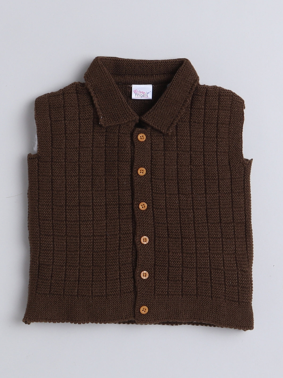 Sleeveless Sweater Rust Color for baby boy and Baby Girl
