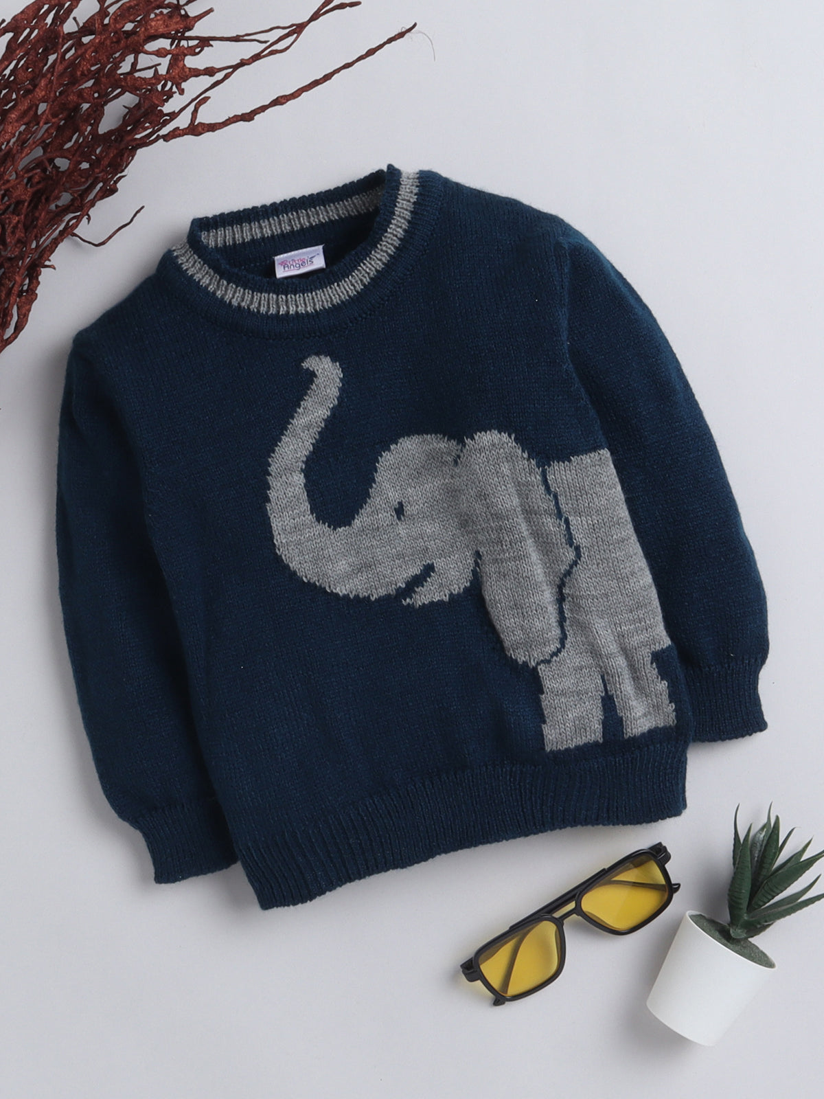 Elephant design pullover for baby boy and baby girl
