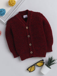 Textured cardigan for baby boy and baby girl